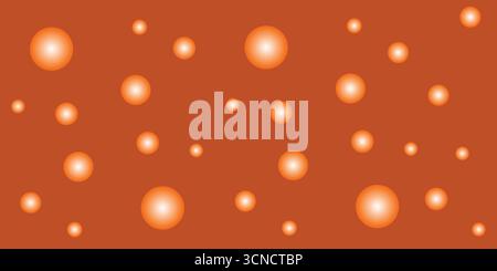 Glowing Orange Bubble Background Stock Vector