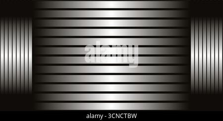 Futuristic Metallic Stripes Background Stock Vector