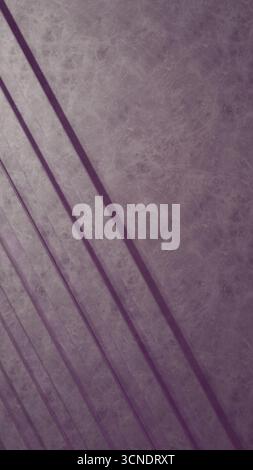 A modern graphic background features parallel diagonal stripes casting soft shadows across a mauve purple marble texture. This composition creates dep Stock Photo