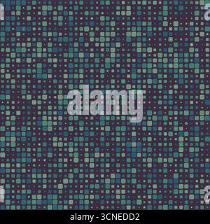 Geometric shapes background. Stacked rounded square frames in multiple colors. Dark, muted palette with hints of green. Cool vector illustration. Stock Vector