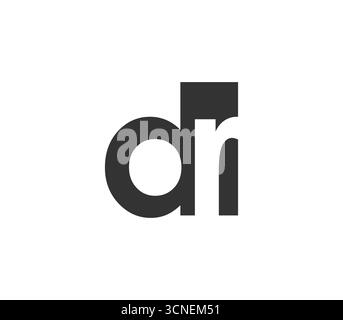 DR creative geometric initial based modern and minimal logo. Letter d r trendy fonts. Universal professional elegant techno vector design. Stock Vector
