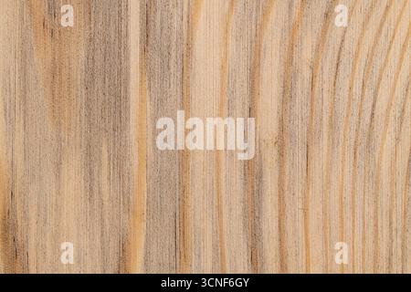 The wood grain is very visible and the texture is rough. The wood appears to be old and worn Stock Photo