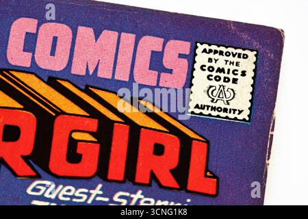 Vintage “Approved by the Comics Code Authority” logo from Action Comics ...