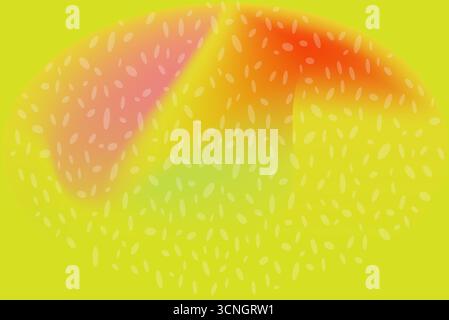 This abstract stock vector features a dynamic gradient blending bright yellow, lime green, orange, and red hues, overlaid with a fine white speckled t Stock Vector