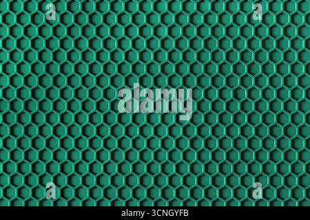 Abstract green background consisting of honeycombs with shadows Stock Photo