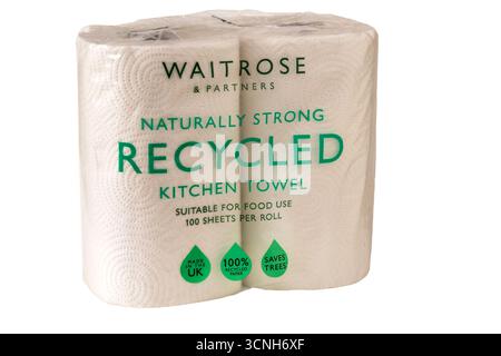 A pack of Waitrose recycled kitchen towel. Stock Photo