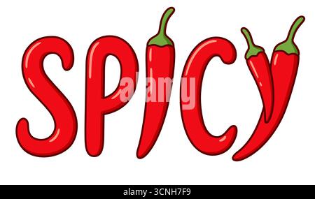 Cute hand drawn chili cartoon illustration Stock Vector Image & Art - Alamy