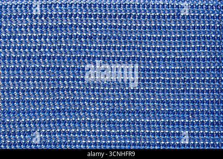Blue fabric texture, close up. Background and texture for design Stock Photo