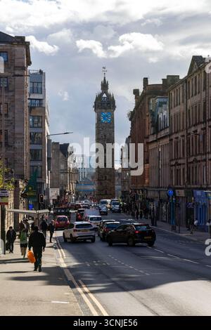 The Tolbooth Steeple at Glasgow Cross, and High Street Stock Photo