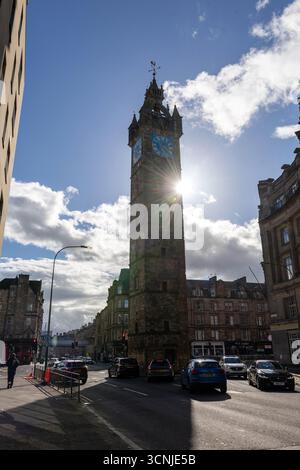 The Tolbooth Steeple at Glasgow Cross, and High Street Stock Photo