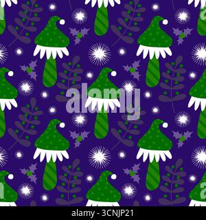 Mushrooms seamless cute pattern for wrapping paper and fabrics and linens and kids clothes print . High quality illustration Stock Photo