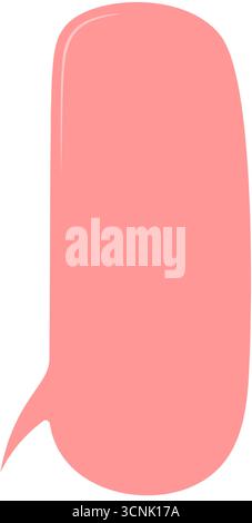 Organic Pink Hand Drawn Speech Bubble Stock Vector