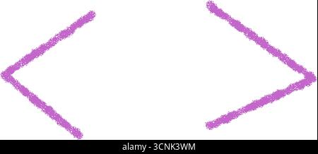 Purple Crayon Hand Drawn Brackets Symbol Stock Vector