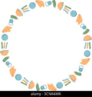 Minimal Circle Frame For Fitness Stock Vector