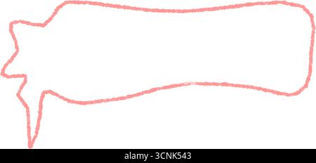Hand Drawn Wavy Chalk Speech Balloon Stock Vector