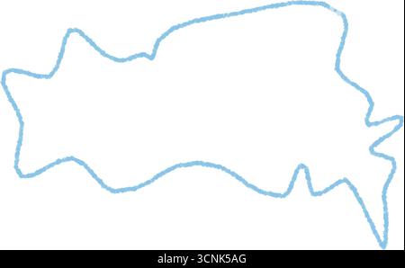 Hand Drawn Wavy Chalk Speech Balloon Stock Vector