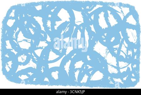 Blue Chalk Sketch Rectangle Frame Border Stock Vector