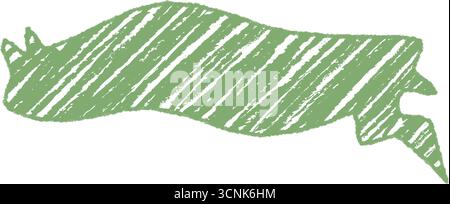 Green Crayon Scribble Fluid Speech Balloon Stock Vector