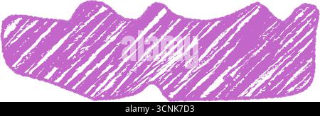 Pastel Crayon Fluid Squiggle Frame Sketch Stock Vector