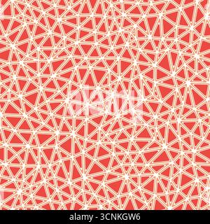 Vector seamless pattern. Rounded solid shapes in frames. Compact triangles size. Single color tone style. Repeatable pattern. Trending vector tiles. Stock Vector