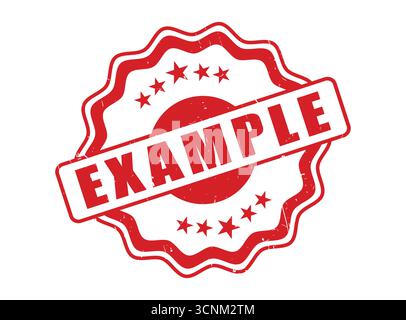 A Example Rubber Stamp Seal with a Decorative Border Stock Vector