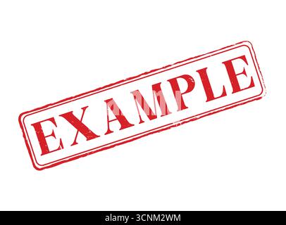 A Example Rubber Stamp Seal with an Outline and Text Stock Vector
