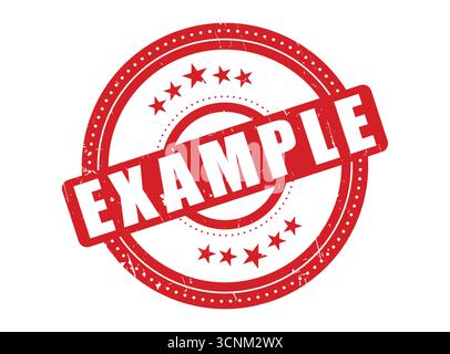 A Example Rubber Stamp Seal with a Dotted Circle Stock Vector