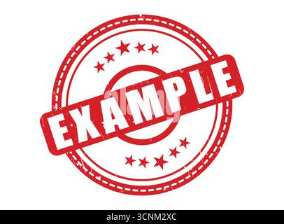 A Example Rubber Stamp Seal with a Star Border Stock Vector