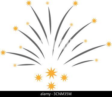 Fireworks icon design template illustration Stock Vector