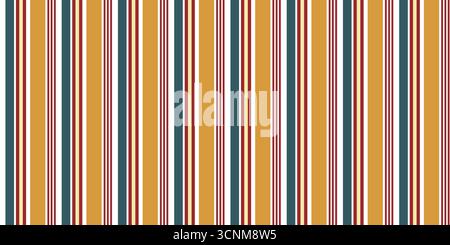 fabric Retro Color style seamless stripes pattern. Abstract vector background. Stock Vector