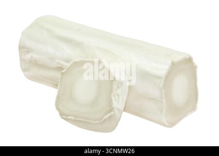 Goat cheese isolated on white background Stock Photo