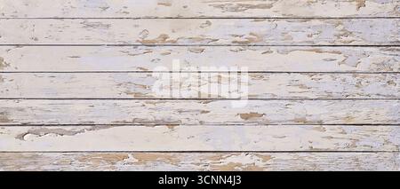Wood vintage background - old weathered horizontal plank wall Stock Photo