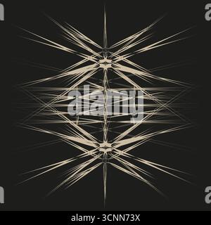 Abstract star explosion. Geometric shape pattern. Sharp light streaks. Vector burst illustration. EPS 10. Stock Vector