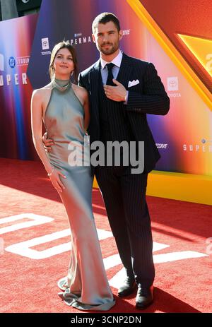 Actress Julia Best Warner and actor David Corenswet attend the Premiere