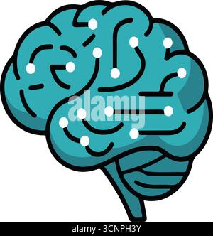 Brain neural network illustrations Stock Vector