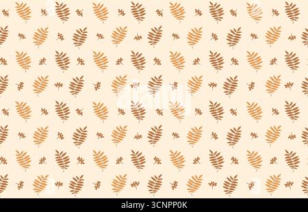Foliage pattern. Seamless foliage pattern. Hand drawn foliage pattern. Foliage print. Stock Vector
