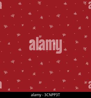 Seamless pattern of hand drawn rowens. Berries seamless pattern. Outline berries seamless pattern. Stock Vector