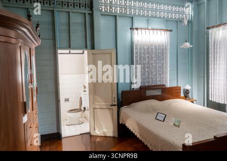 Bedroom, Bangkokian Museum terrace, Bangkok, Thailand Stock Photo