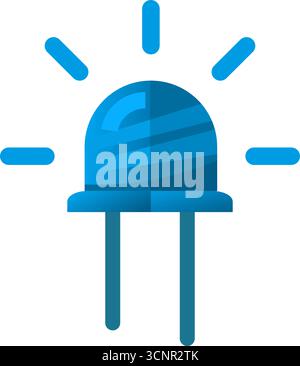 Light emitting diode - vector icon Stock Vector