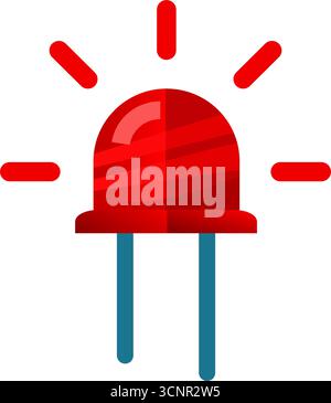 Light emitting diode - vector icon Stock Vector