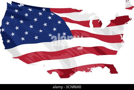 USA Grunge Flag Map Stock Vector Image & Art - Alamy