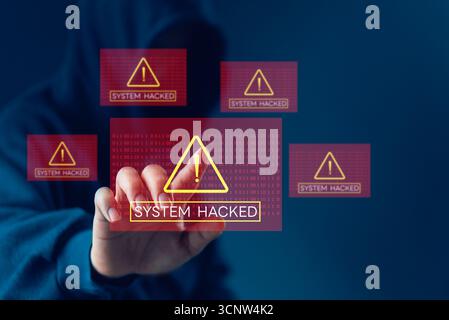 Secure digital system and network defense concept, cybersecurity protection against online threats and data breaches. technology for internet security Stock Photo
