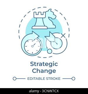 Strategic change soft blue concept icon Stock Vector