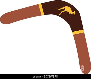 aboriginal boomerang design vector illustration clipart isolated on white background Stock Vector