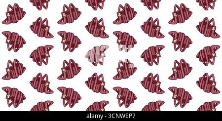 Seamless Cartoon Burgundy Backpack Backpacks bags school camping cartoon flat style seamless pattern with burgundy color rucksacks isolated on white b Stock Vector