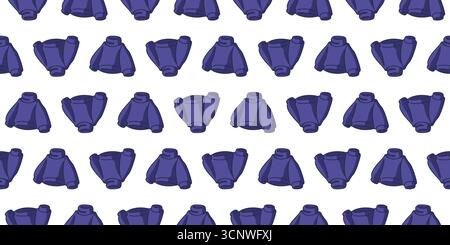 Seamless Purple Turtleneck Pattern. Purple turtleneck sweater seamless pattern in flat cartoon style on white background. Stock Vector