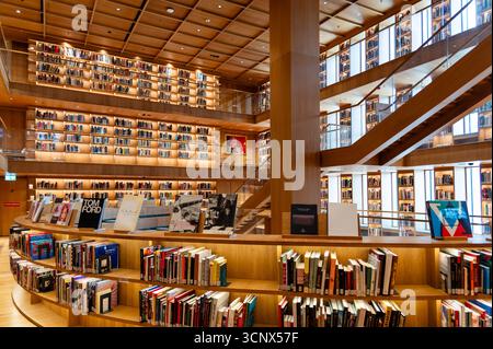 Library inside the Ataturk Cultural Center, Istanbul, Turkiye Stock ...