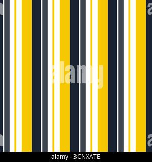 Abstract vector striped seamless pattern with black and yellow color stripes Stock Vector