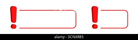 Red 3d question and exclamation marks for communication design Stock Vector