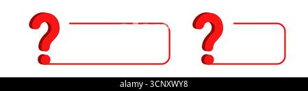Bold red 3d question and exclamation marks in minimalist design Stock Vector